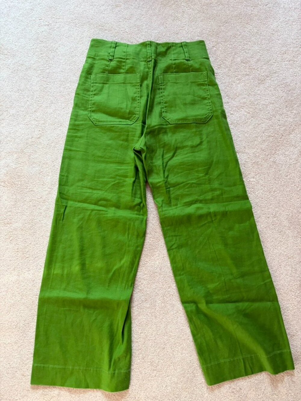 Maeve by Anthropologie The Colette Wide-Leg Pants | Size 26 | Kelly Green - Picture 6 of 7